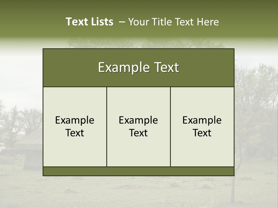 Trees Adventure Arid Climate PowerPoint Template
