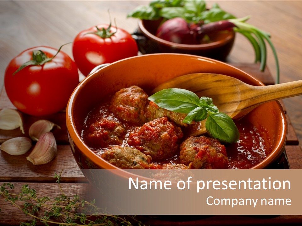 Herb Spoon Cooking PowerPoint Template