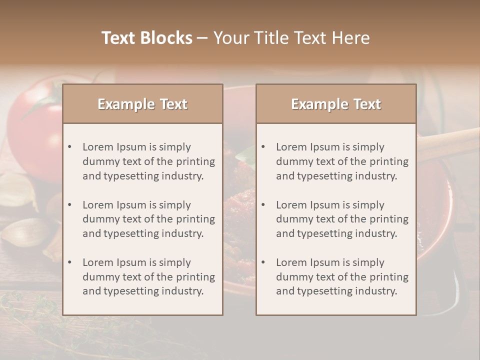 Herb Spoon Cooking PowerPoint Template
