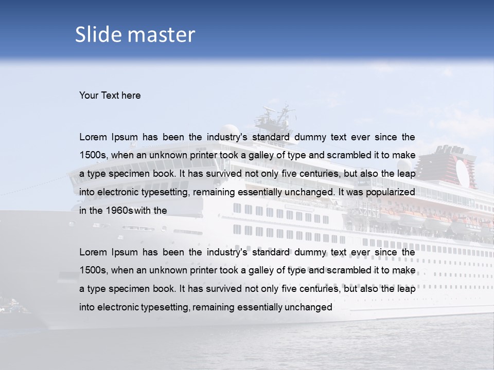 Nautical Ship Sightseeing PowerPoint Template