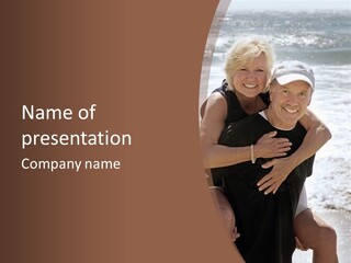 European Ethnicity Mature Outdoors PowerPoint Template