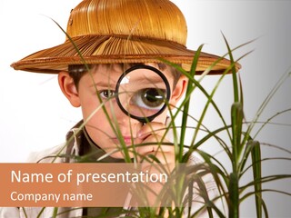 Magnifying Humor Tree PowerPoint Template