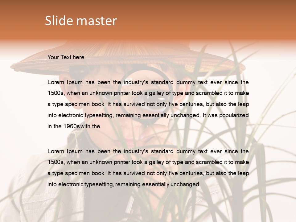 Magnifying Humor Tree PowerPoint Template