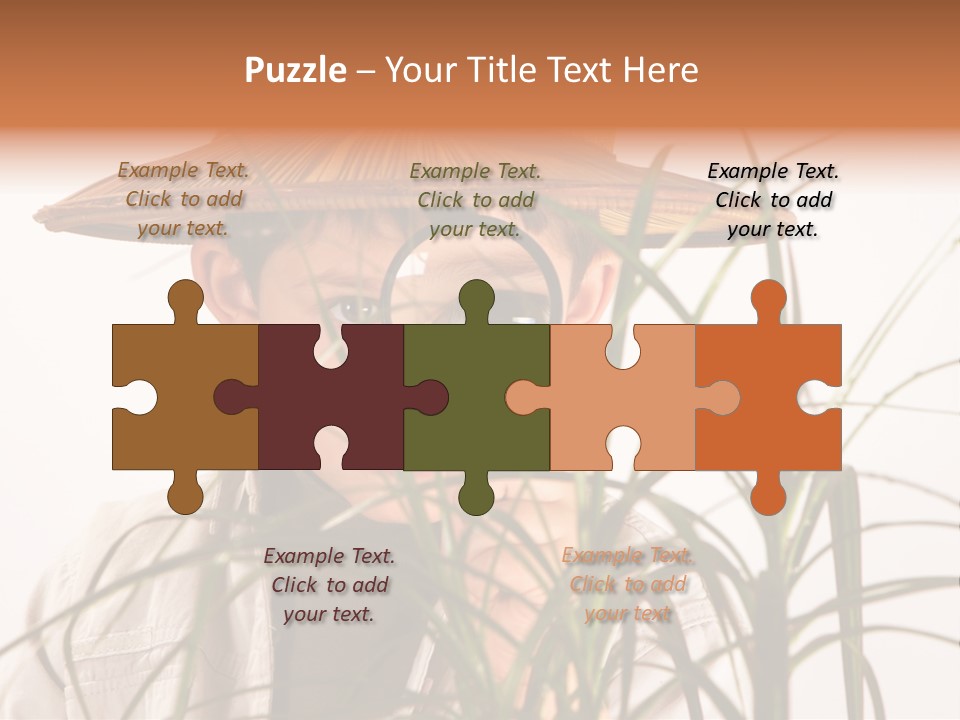 Magnifying Humor Tree PowerPoint Template