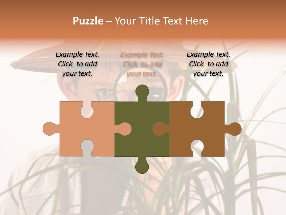 Magnifying Humor Tree PowerPoint Template