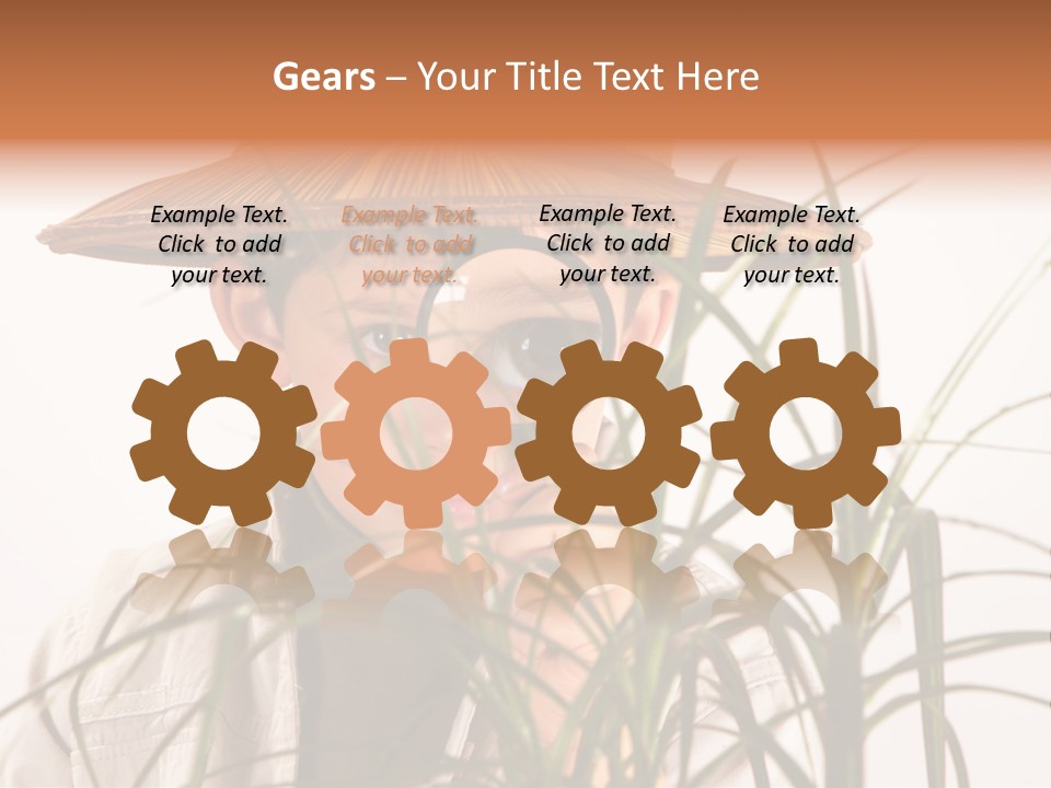 Magnifying Humor Tree PowerPoint Template