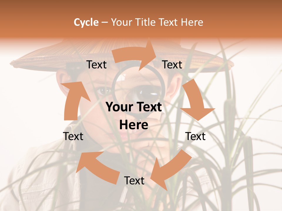 Magnifying Humor Tree PowerPoint Template
