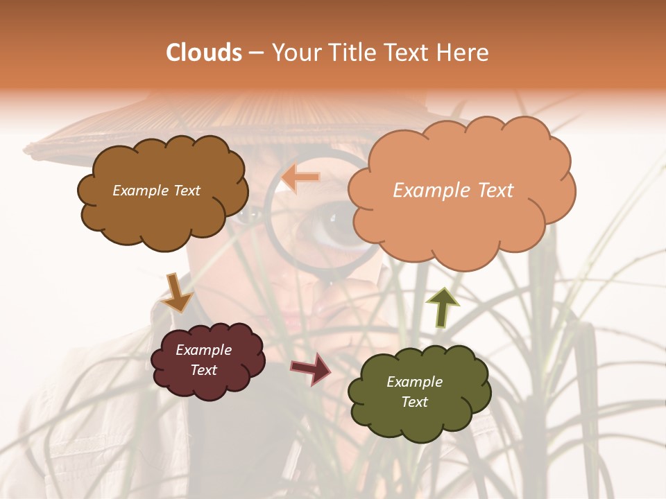 Magnifying Humor Tree PowerPoint Template