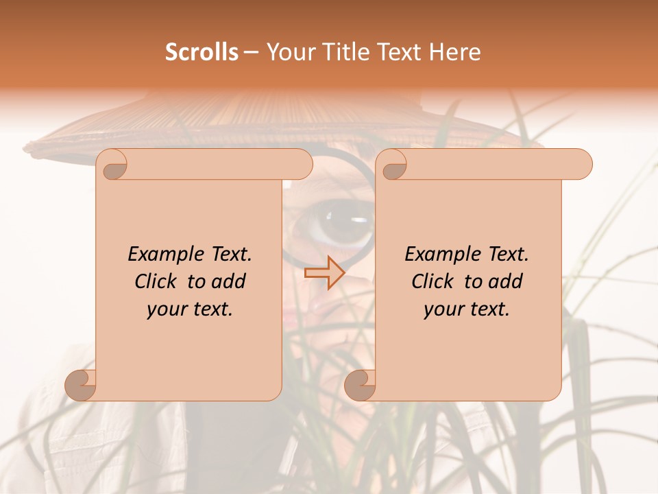 Magnifying Humor Tree PowerPoint Template