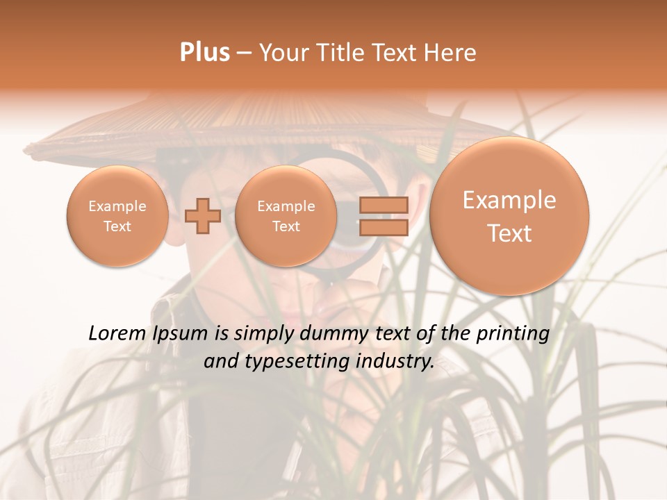 Magnifying Humor Tree PowerPoint Template
