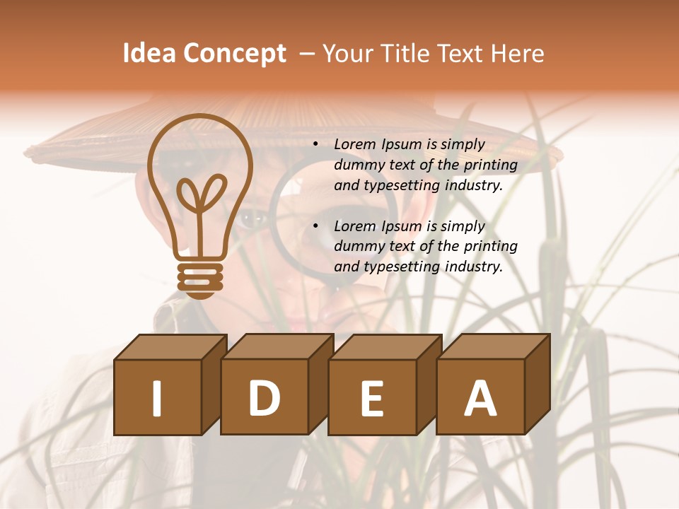 Magnifying Humor Tree PowerPoint Template