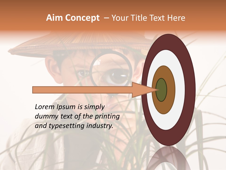 Magnifying Humor Tree PowerPoint Template