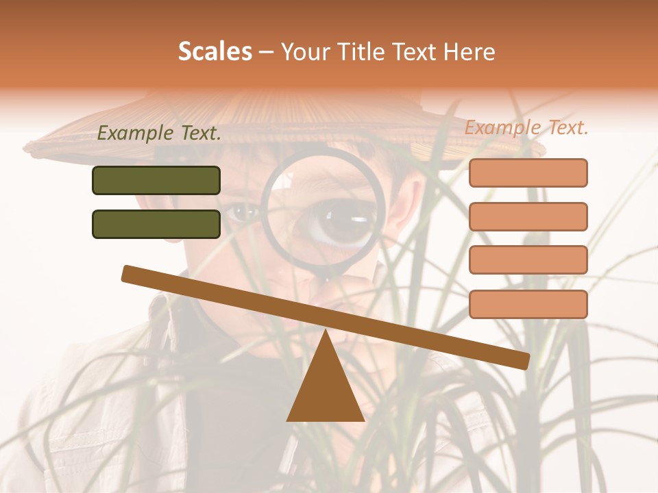 Magnifying Humor Tree PowerPoint Template