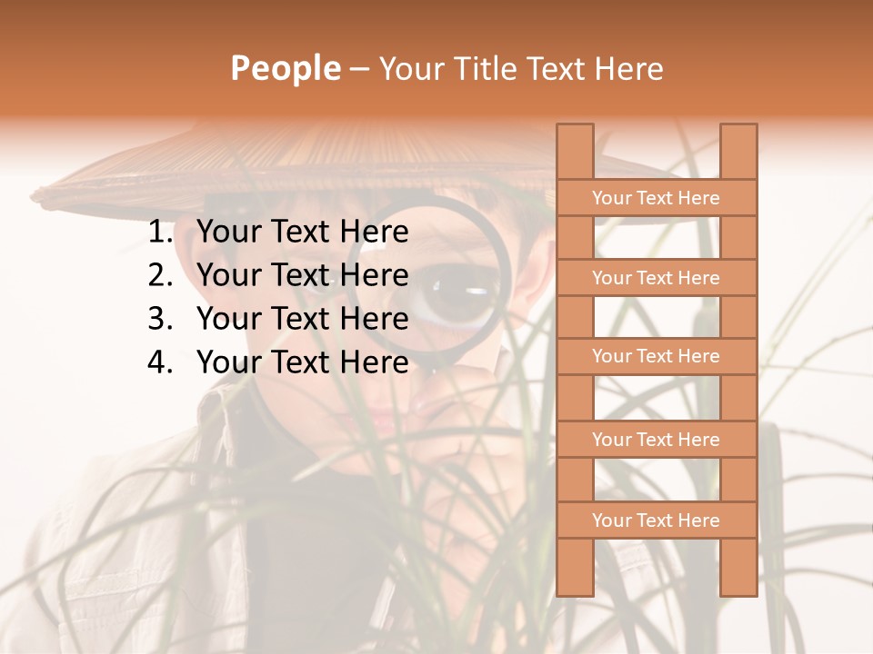 Magnifying Humor Tree PowerPoint Template
