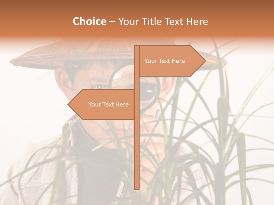 Magnifying Humor Tree PowerPoint Template
