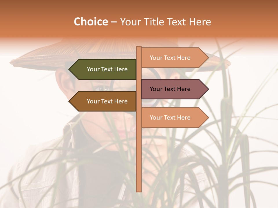 Magnifying Humor Tree PowerPoint Template