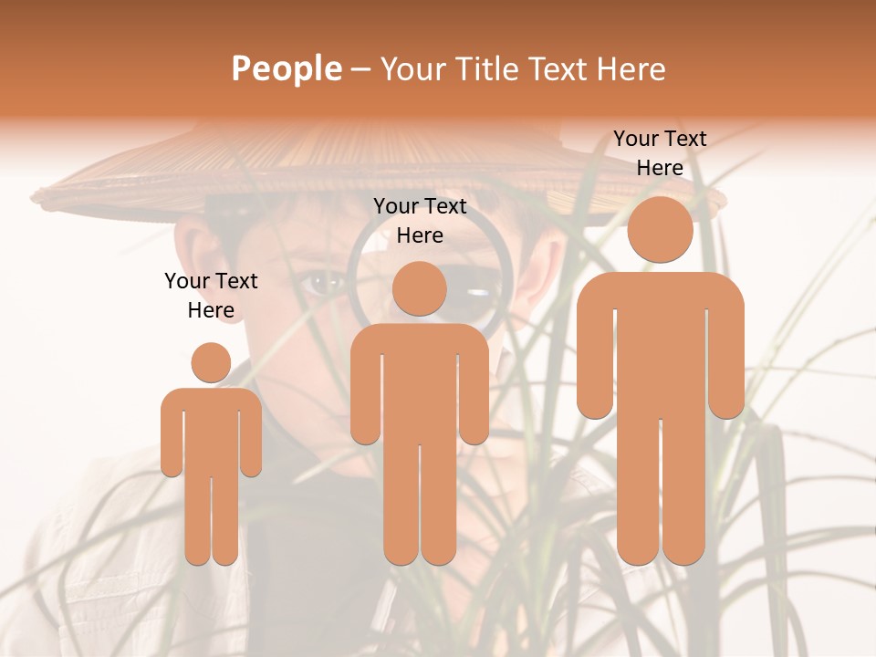 Magnifying Humor Tree PowerPoint Template