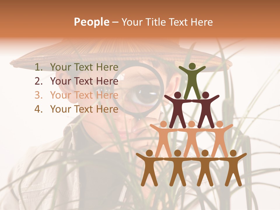Magnifying Humor Tree PowerPoint Template