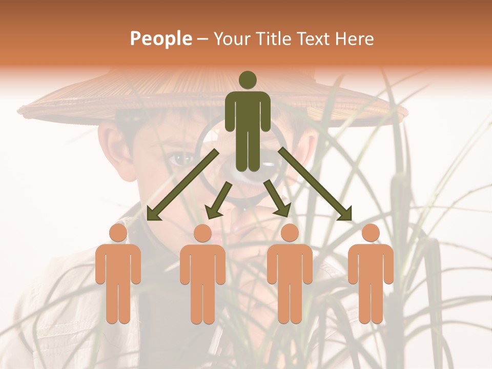 Magnifying Humor Tree PowerPoint Template