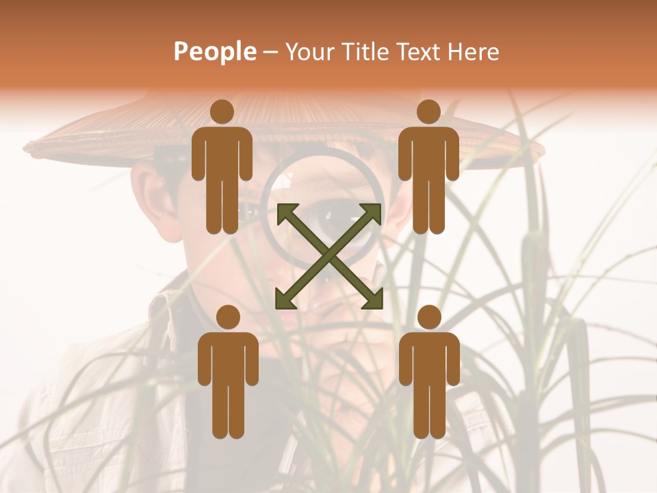 Magnifying Humor Tree PowerPoint Template