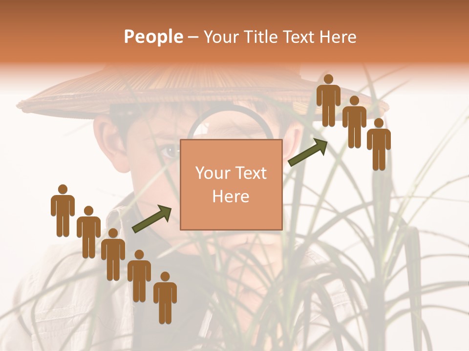 Magnifying Humor Tree PowerPoint Template