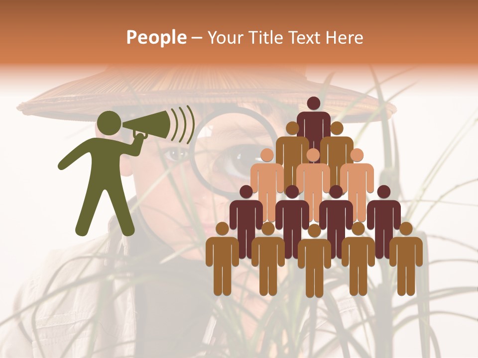 Magnifying Humor Tree PowerPoint Template