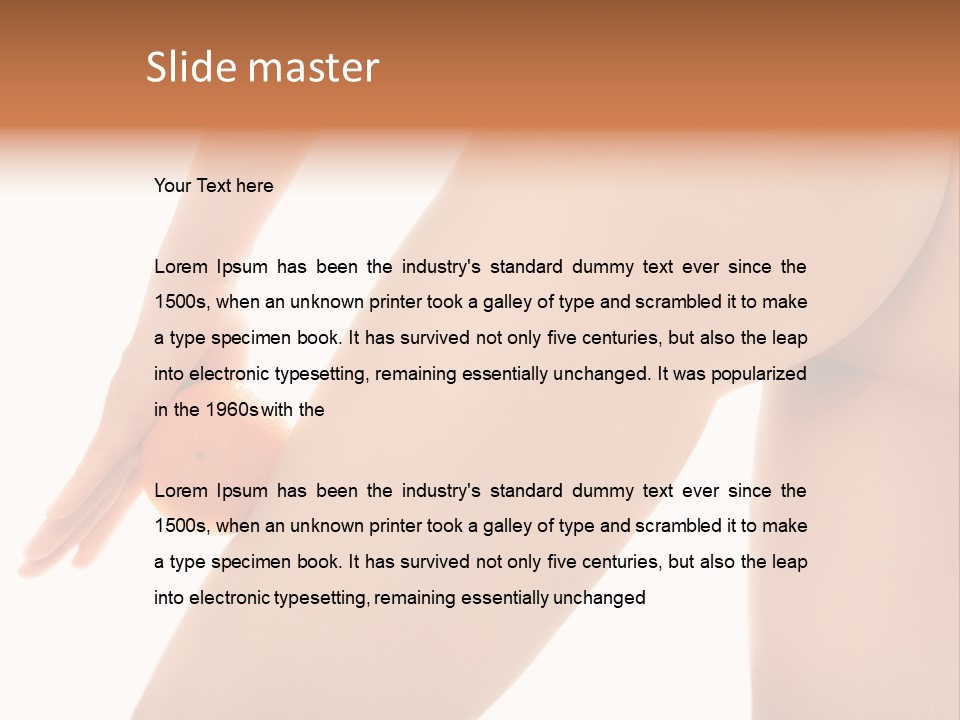 Body Tan Orange PowerPoint Template