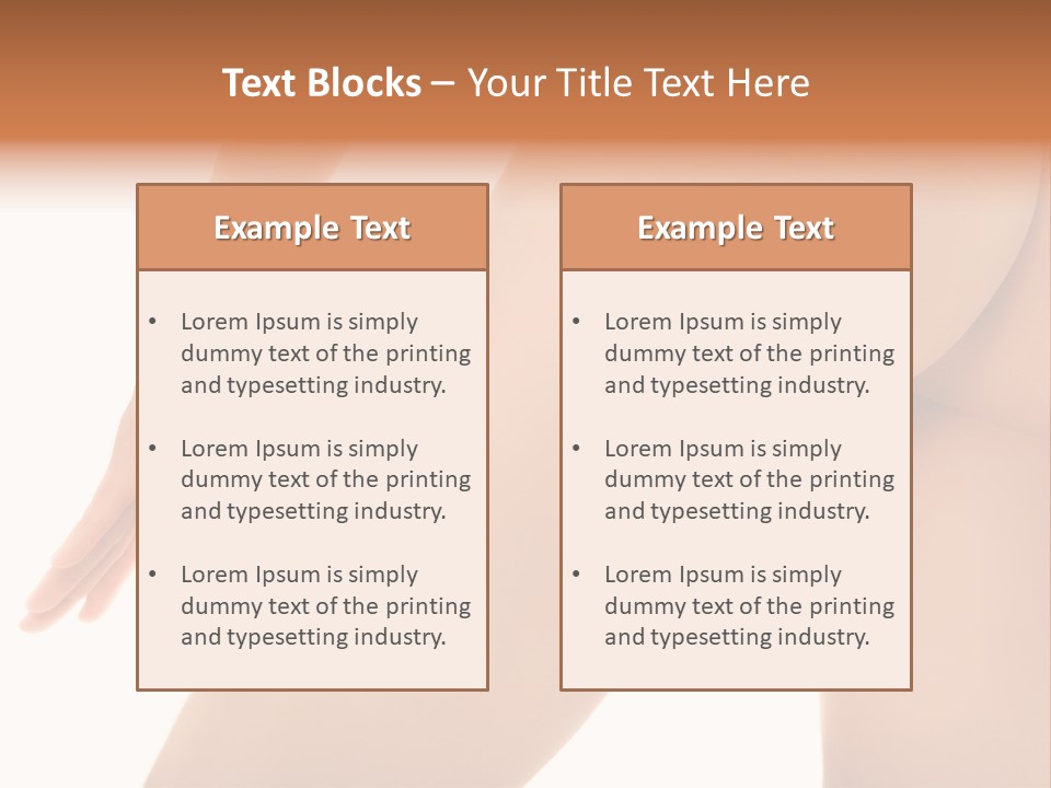 Body Tan Orange PowerPoint Template