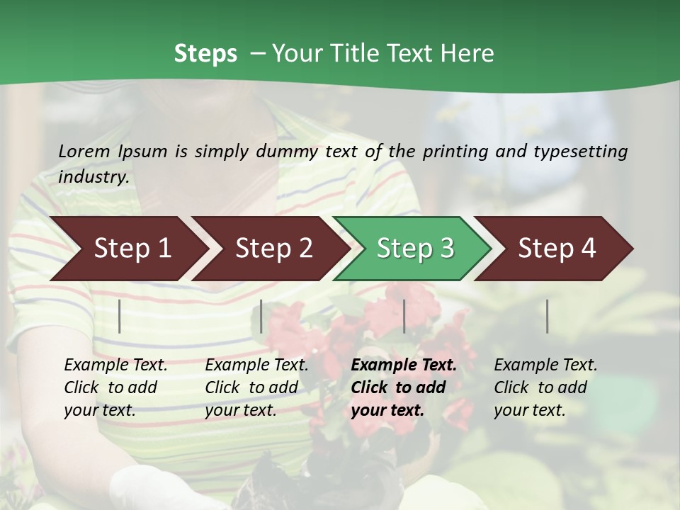 A Woman In A Hat Is Holding A Potted Plant PowerPoint Template