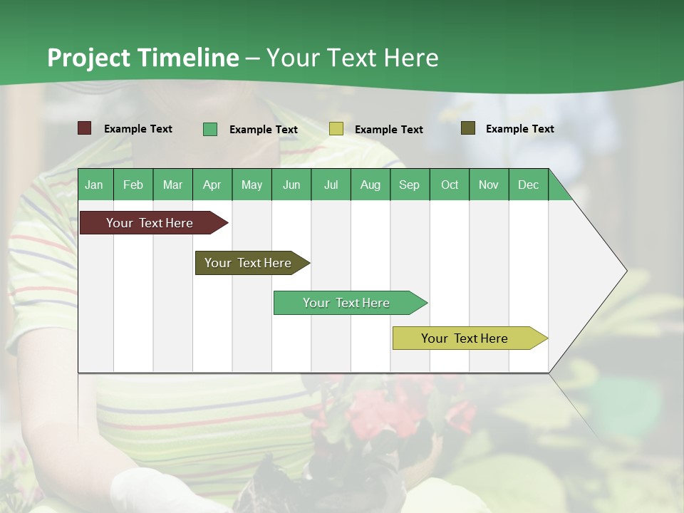 A Woman In A Hat Is Holding A Potted Plant PowerPoint Template