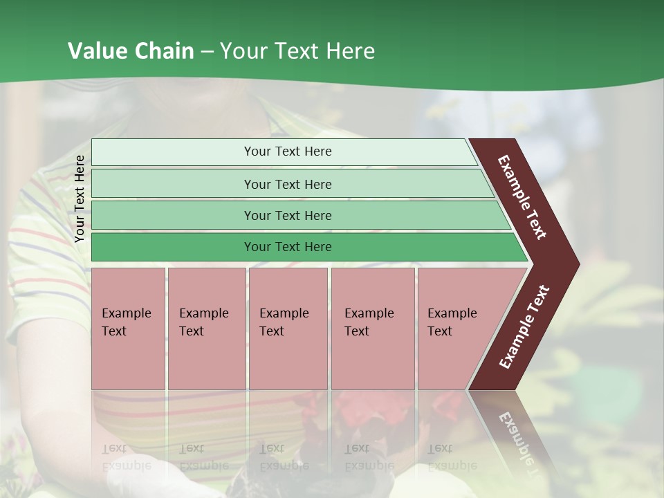 A Woman In A Hat Is Holding A Potted Plant PowerPoint Template