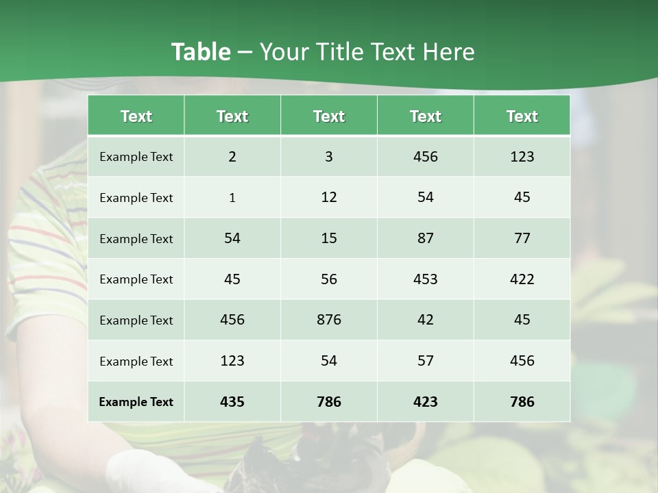 A Woman In A Hat Is Holding A Potted Plant PowerPoint Template