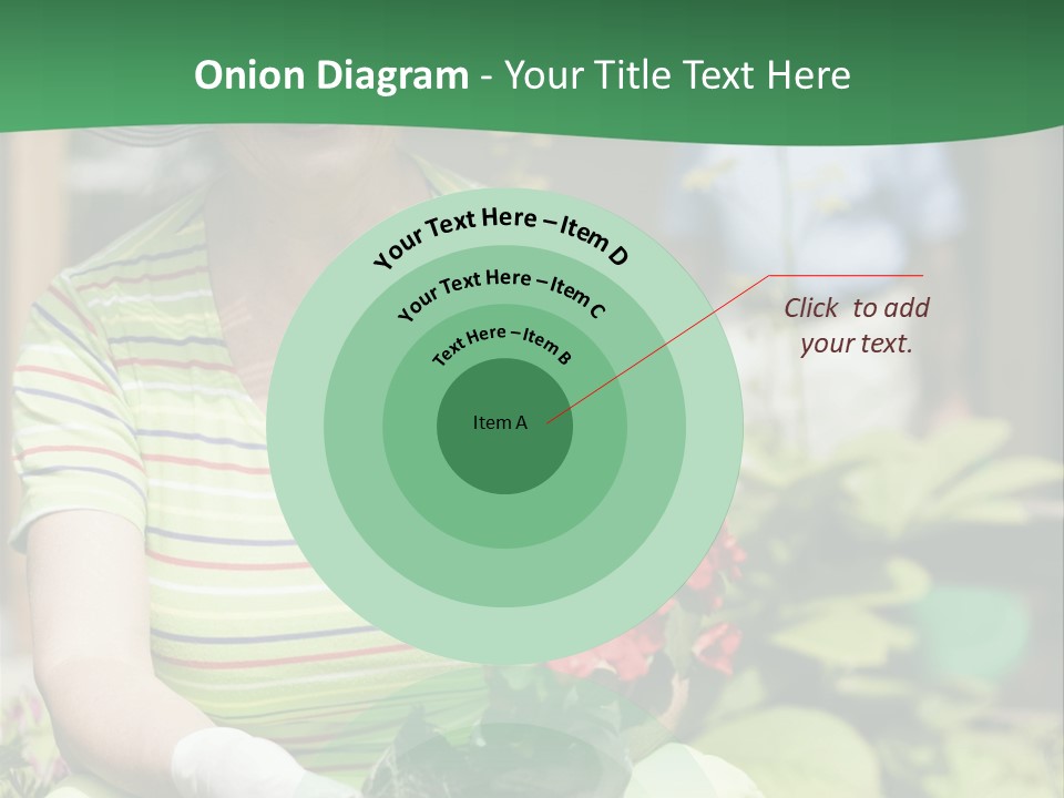 A Woman In A Hat Is Holding A Potted Plant PowerPoint Template