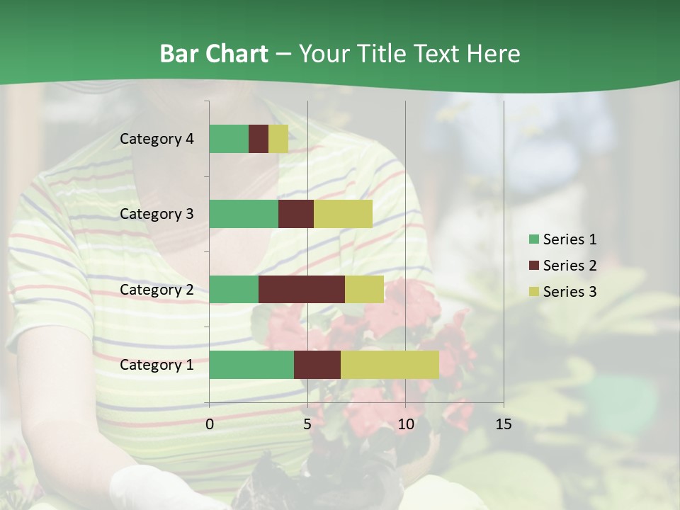 A Woman In A Hat Is Holding A Potted Plant PowerPoint Template