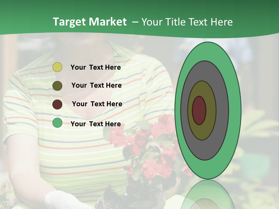 A Woman In A Hat Is Holding A Potted Plant PowerPoint Template
