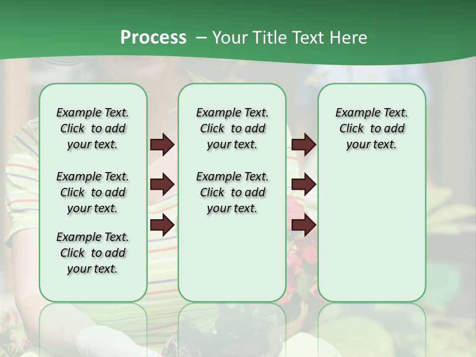 A Woman In A Hat Is Holding A Potted Plant PowerPoint Template
