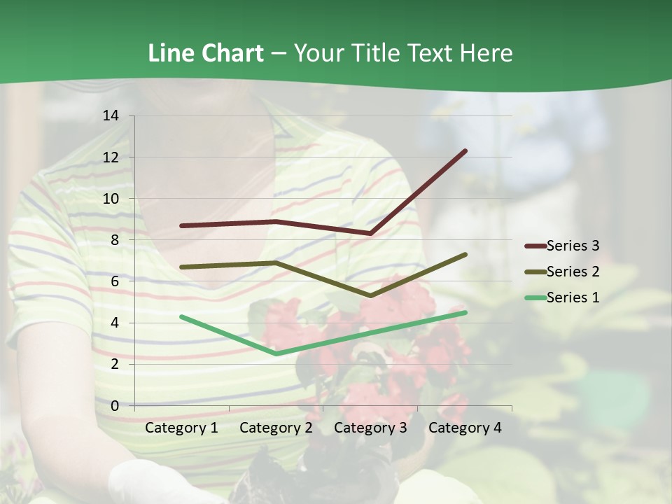 A Woman In A Hat Is Holding A Potted Plant PowerPoint Template