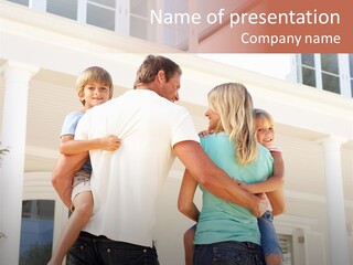 Smiling Happiness Real Estate PowerPoint Template