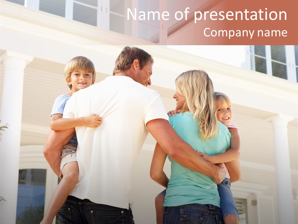 Smiling Happiness Real Estate PowerPoint Template