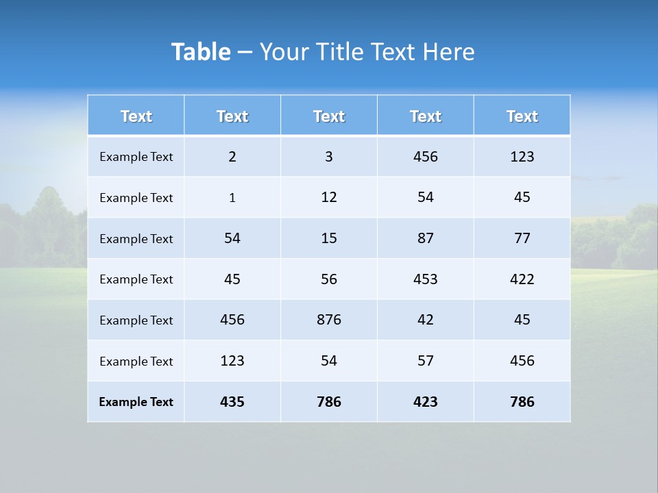 Tree Sceneary Outdoors PowerPoint Template