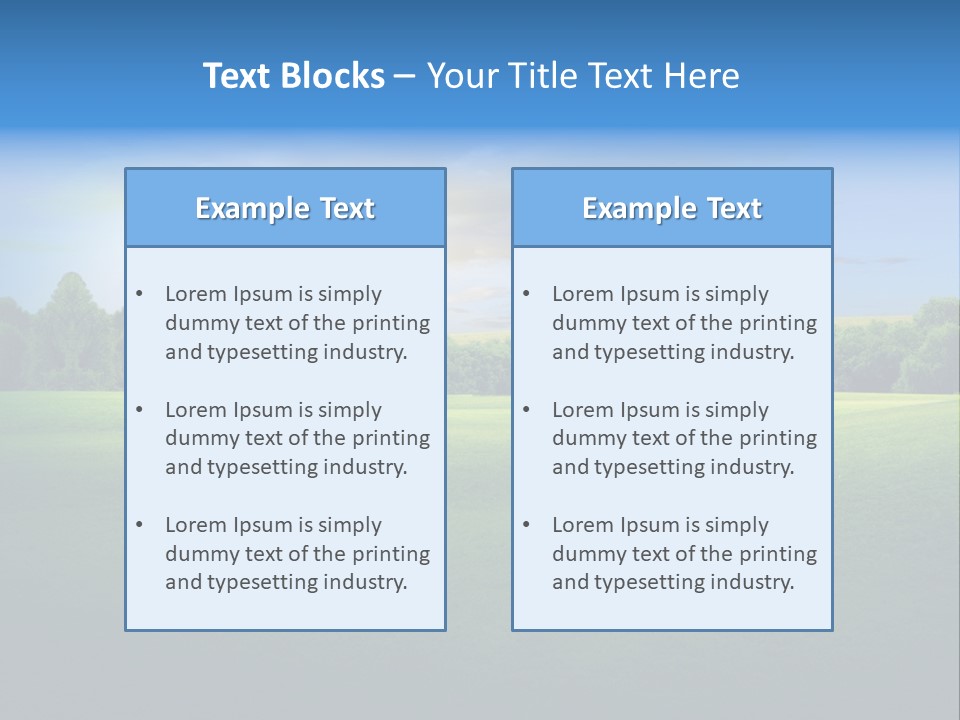 Tree Sceneary Outdoors PowerPoint Template