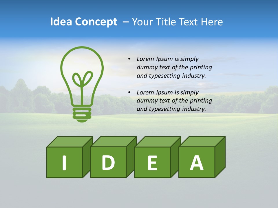 Tree Sceneary Outdoors PowerPoint Template