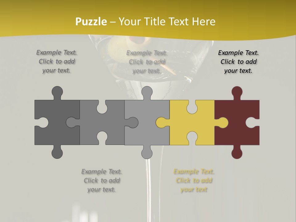 Martini Drop Liquor PowerPoint Template