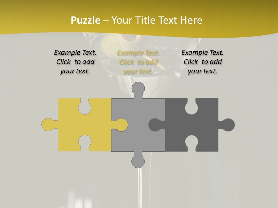 Martini Drop Liquor PowerPoint Template