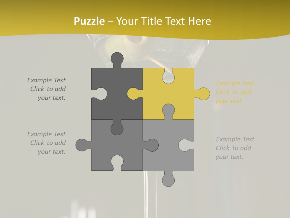 Martini Drop Liquor PowerPoint Template