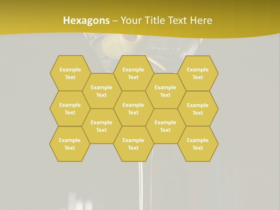 Martini Drop Liquor PowerPoint Template