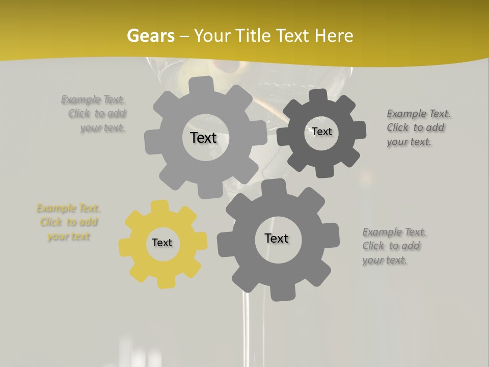 Martini Drop Liquor PowerPoint Template