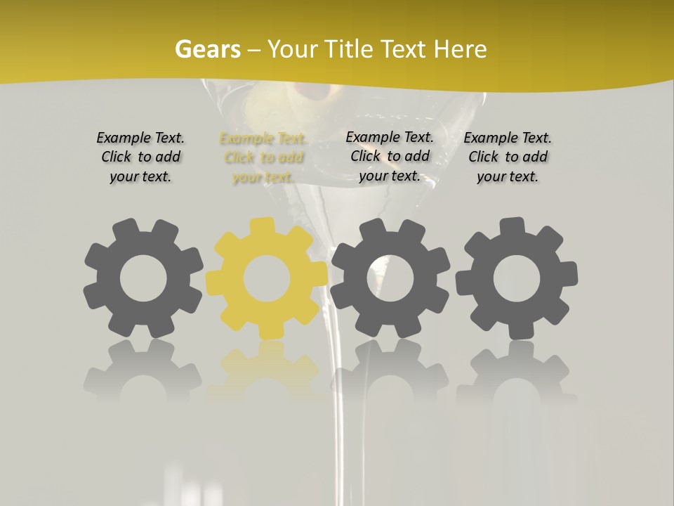 Martini Drop Liquor PowerPoint Template