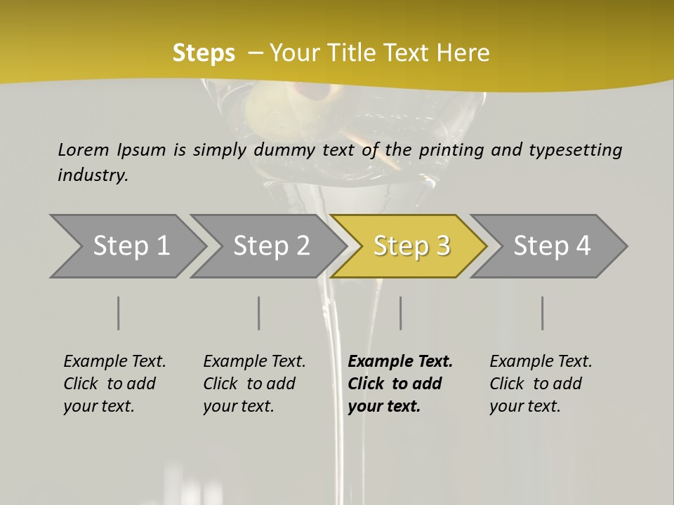 Martini Drop Liquor PowerPoint Template