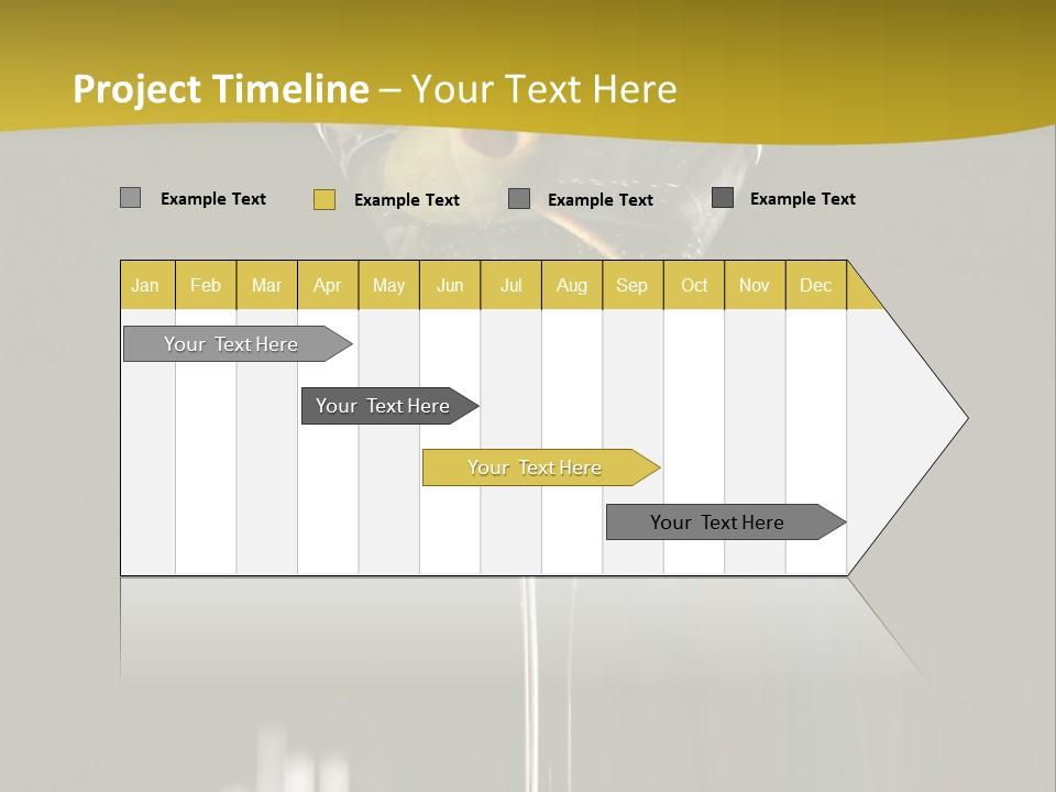 Martini Drop Liquor PowerPoint Template